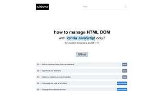 Common tasks of managing HTML DOM with vanilla JavaScript
