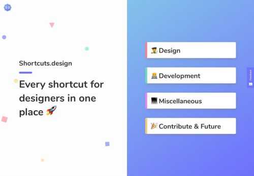 Shortcuts.design is the ultimate shortcut reference for designers. Charge your workflow with all the shortcuts of your favorite tools in one place 