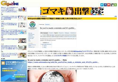 ボランティアの共同編集により膨大な情報が掲載されるインターネット百科事典Wikipedia(ウィキペディア)は、情報を誰でも投稿・編集できるためさまざまな情報にアクセスする一方で、ユーザー投稿により誤った情報を公開してしまうこともあります。自分が執筆した情報が誤っていると判明したときの対処方法について、ウィキペディアを運営しているウィキメディア財団がアドバイスを公開しています。