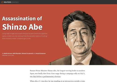 Using video images and expert analysis, Reuters chronicles apparent lapses in Abe’s security and examines the possible motive of a killing that shocked a nation unused to gun crime.